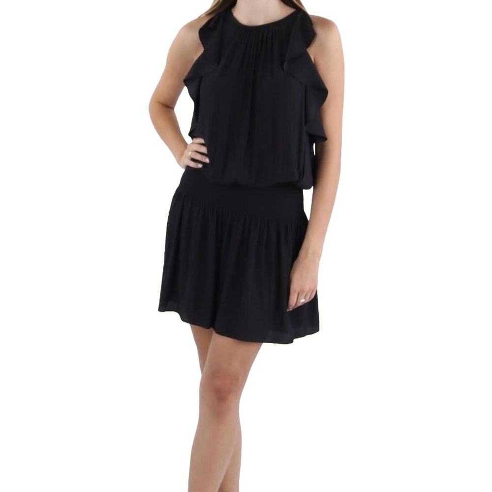 F. Ramy Brook Women Dress Size L Black Sleeveless High Neck. NWT $425